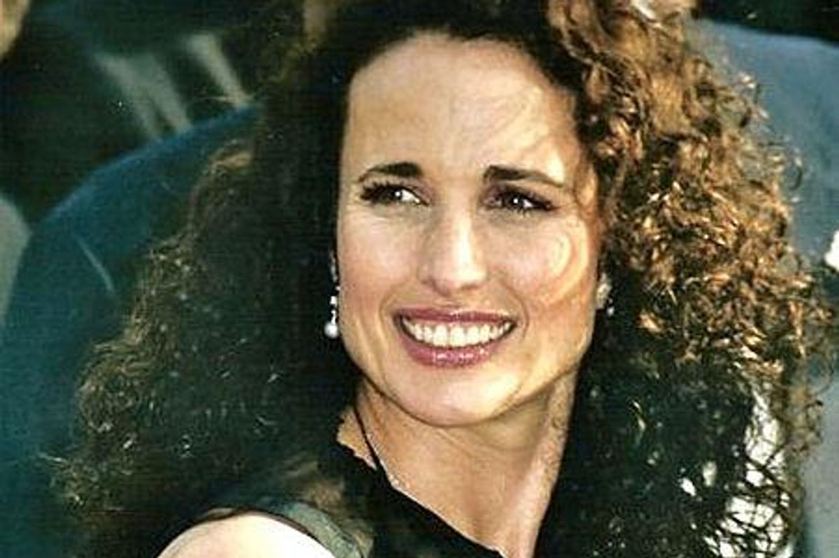 andie macdowell gray hair