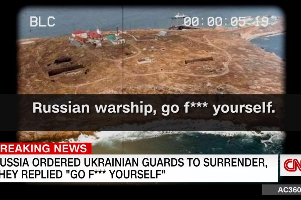 Today We Are All Telling Russian Warships, 'Go F*ck Yourself'