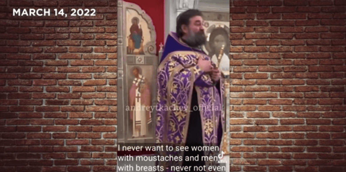 Russian Priest ecstatic to be cut off from mustached women of the West - Vimarsana News