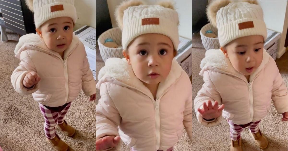2-Year-Old Girl Leaves TikTok In Stitches With Her Threat To Give Her Dad A 'Knuckle Sandwich'
