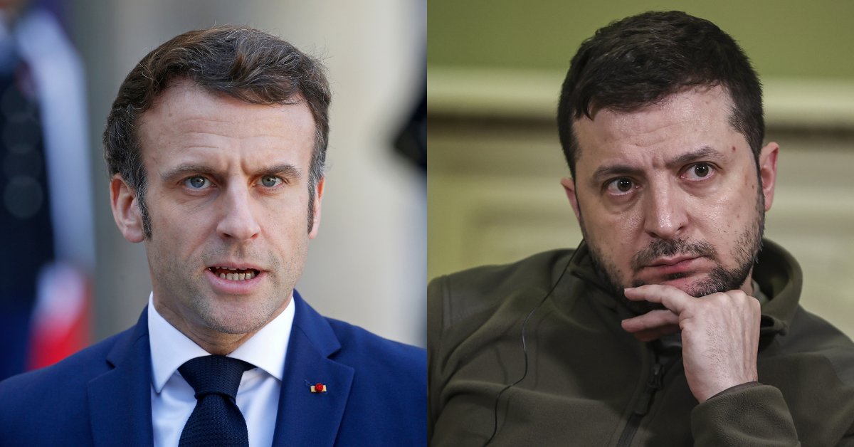 People Think Macron Is 'Cosplaying' As Zelenskyy With Latest Photos Of Him In Hoodie And Jeans