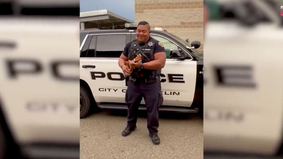 Police officer's secret talent discovered after busting thief
