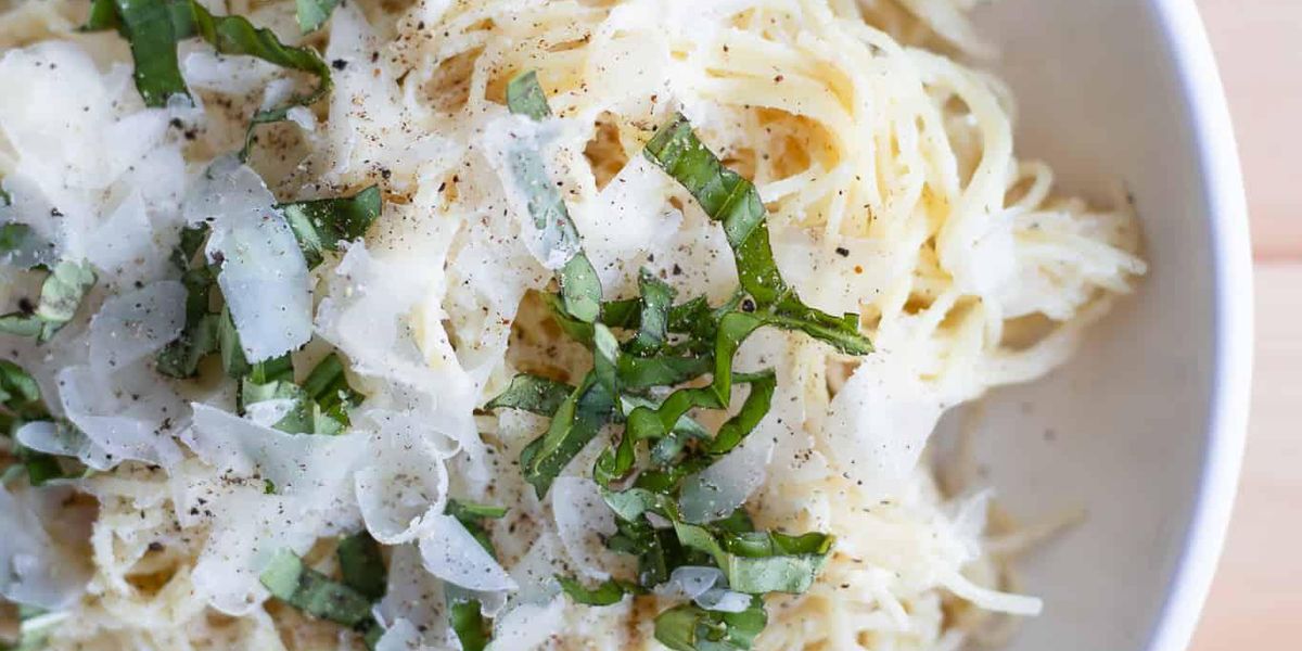 Garlic Parmesan Angel Hair Pasta - My Recipe Magic