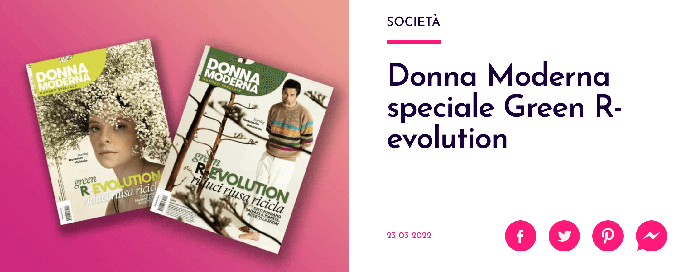 Donna Moderna lancia la green R-evolution con un numero speciale