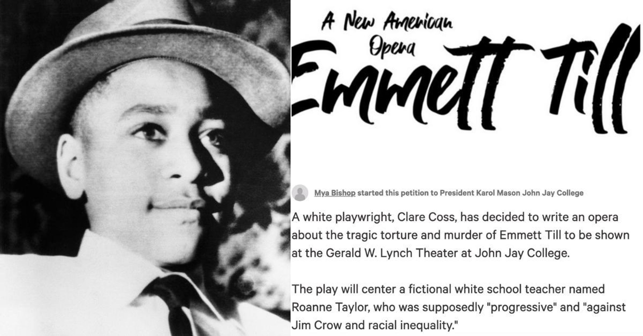 Over 13k People Sign Petition To Cancel Emmett Till Opera That Centers Around Fictional White Character