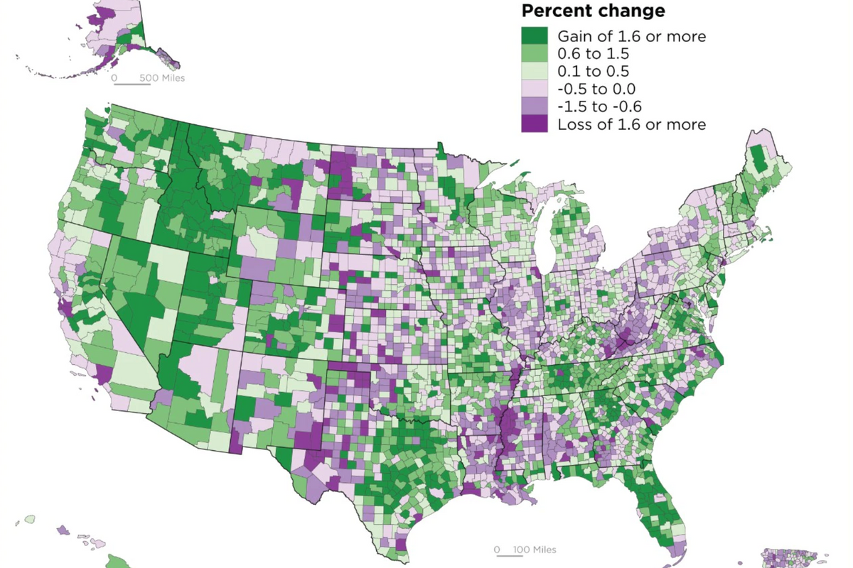 Texas metros see enormous growth while widespread US population declines