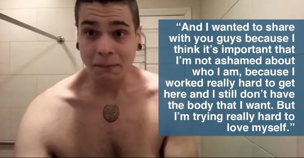 man crying beside comment