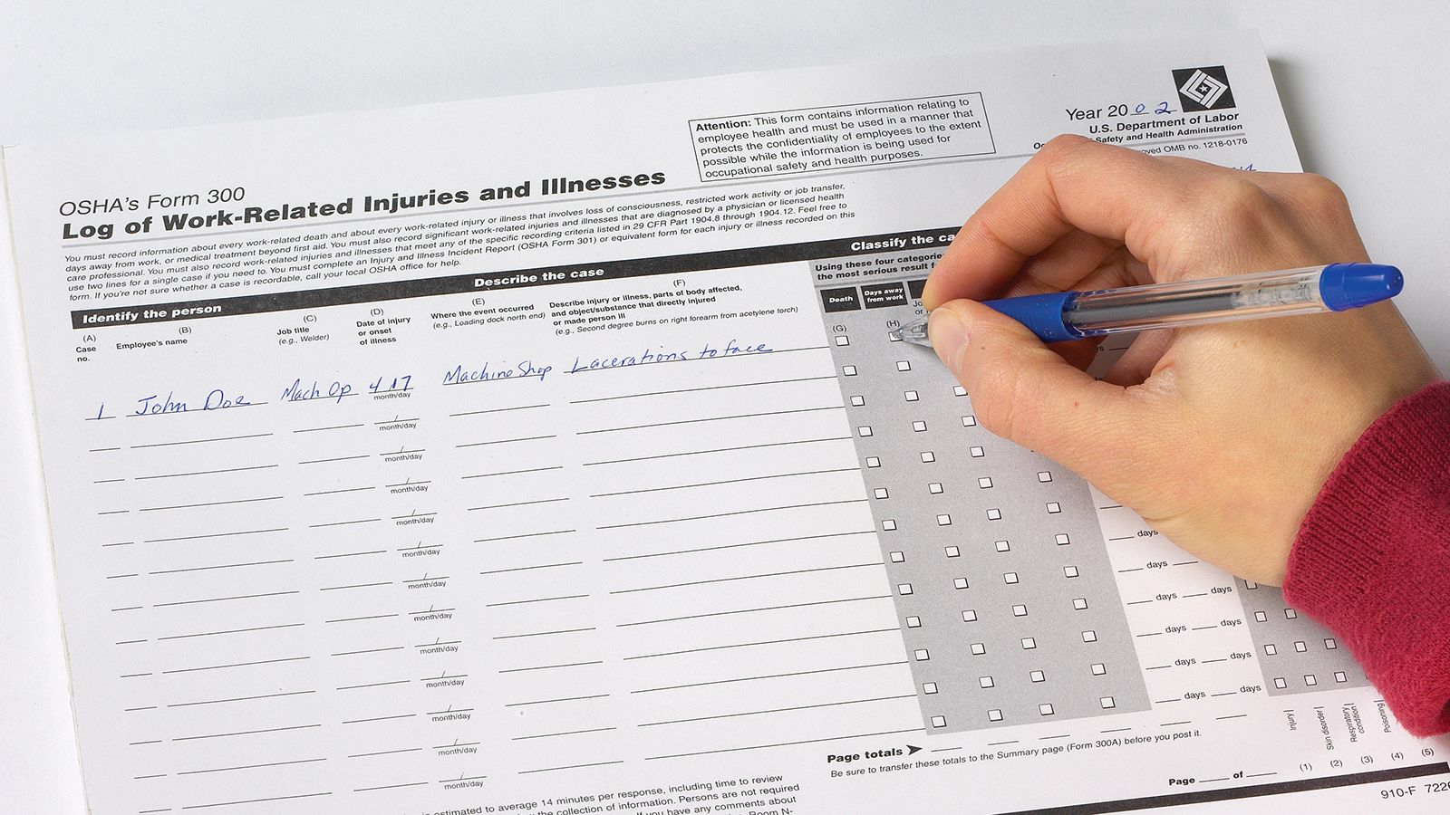 Injury and Illness Recordkeeping Forms
