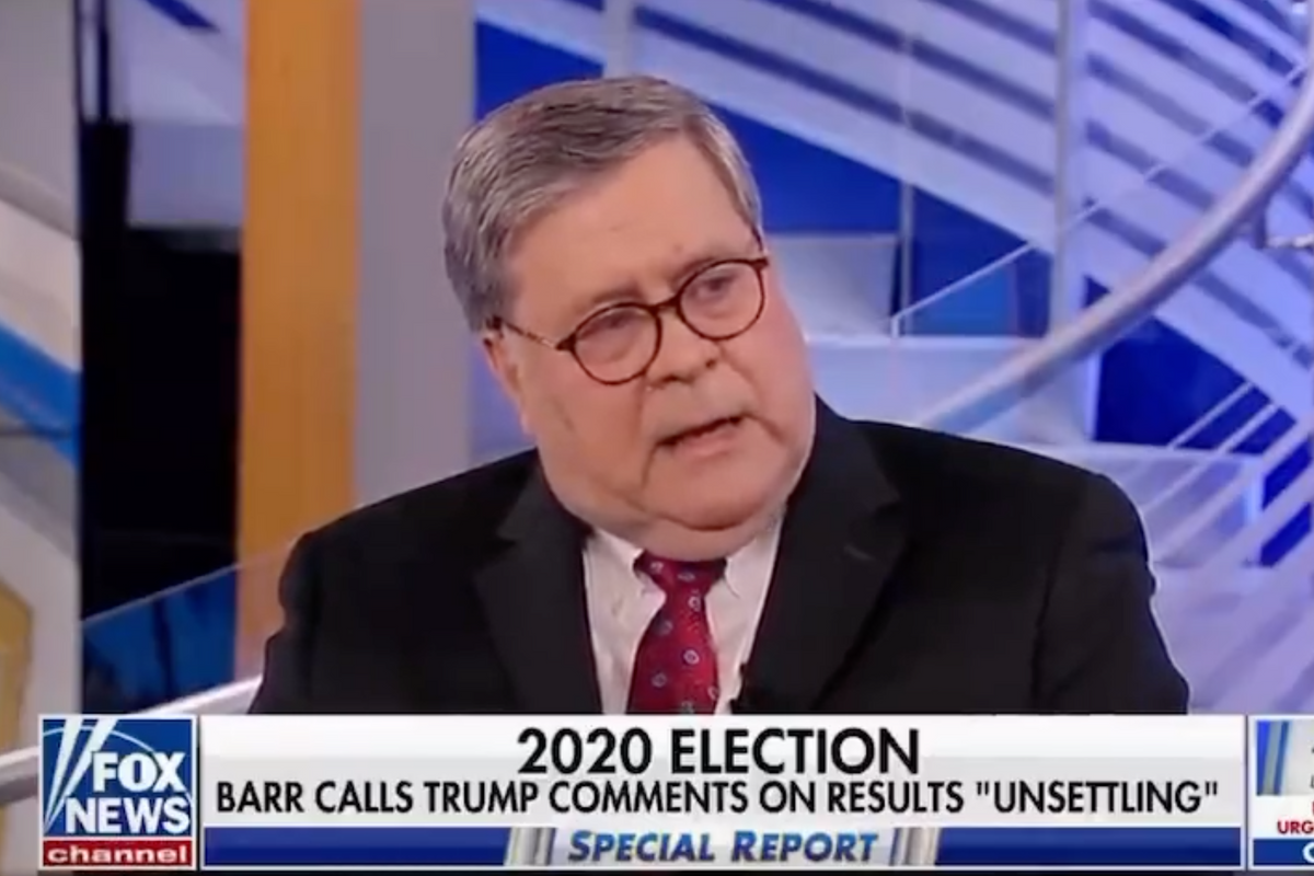 Unsettled Bill Barr Gives Unsettling Account Of How ‘Unsettling’ Trump Became After Losing Election