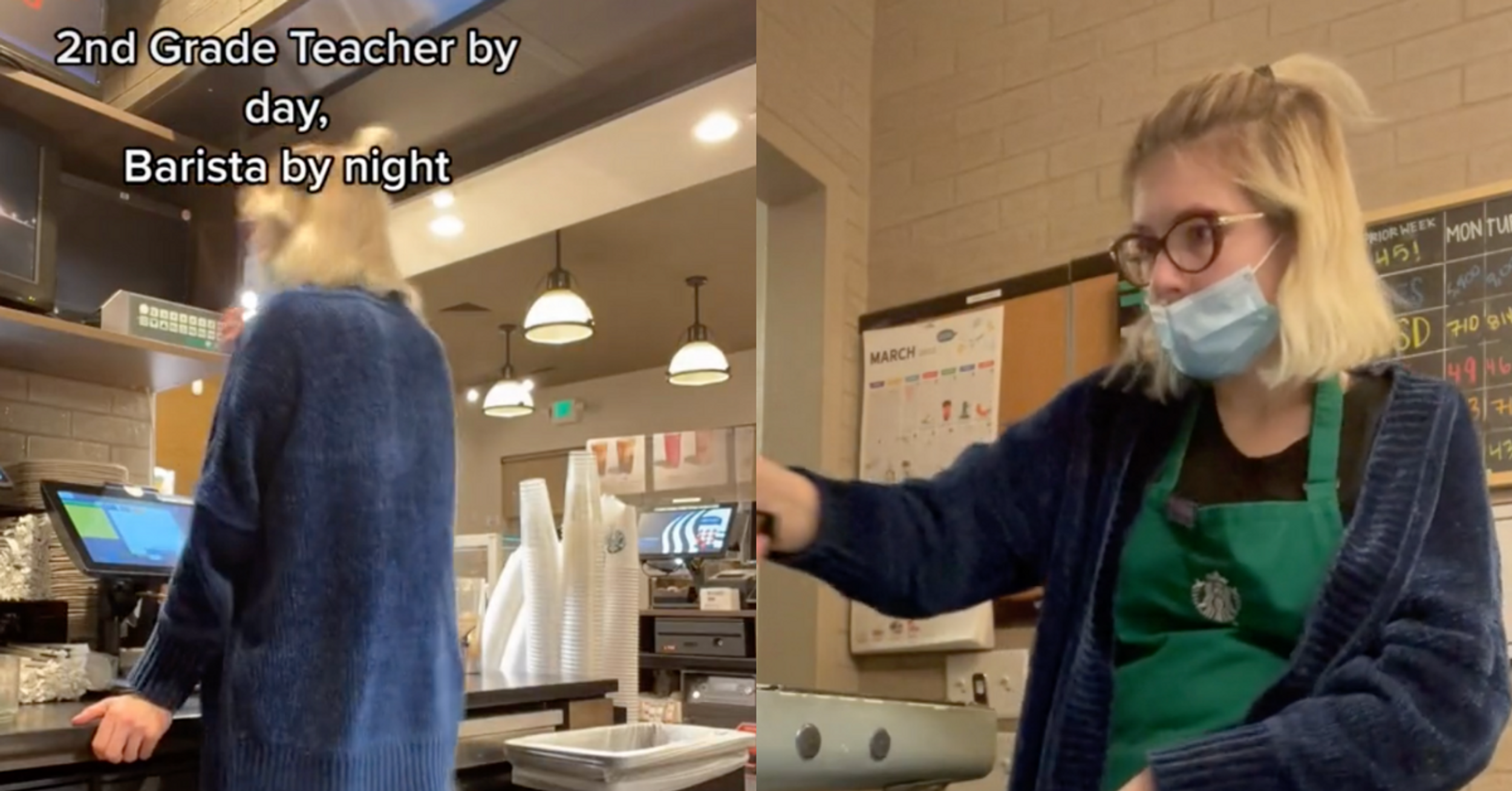 Second Grade Teacher's TikTok About Working Nights As A Starbucks Barista Sparks Debate