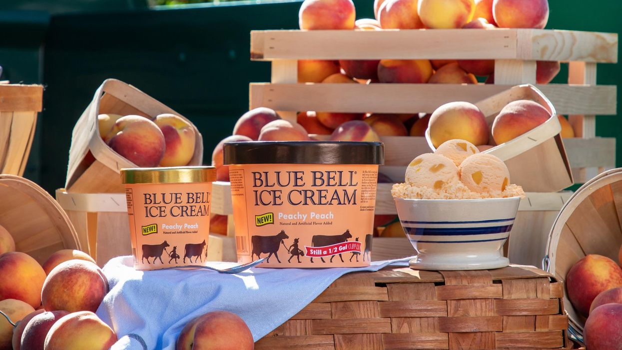 Blue Bell's Peachy Peach ice cream to hit store shelves today