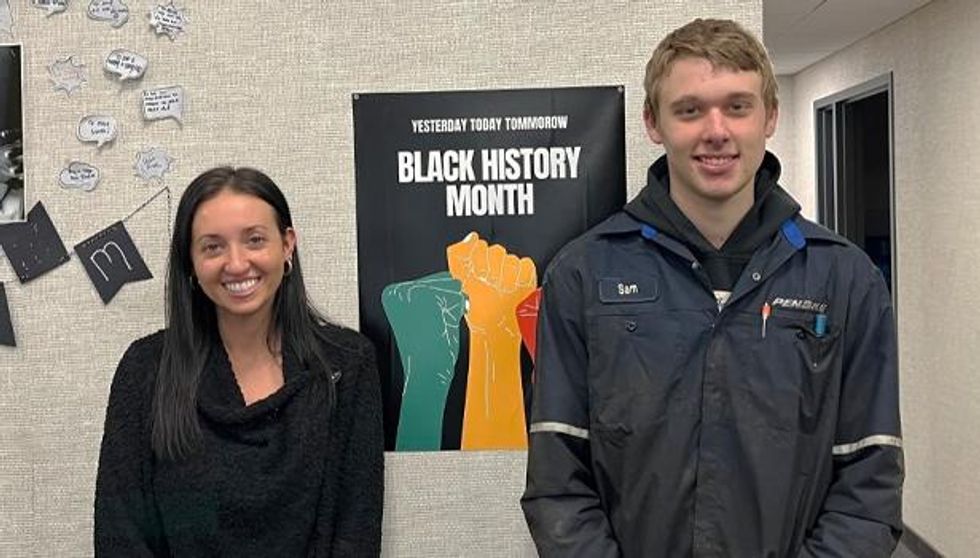 Associates at Penske's Cleveland district hung posters highlighting Black History Month.