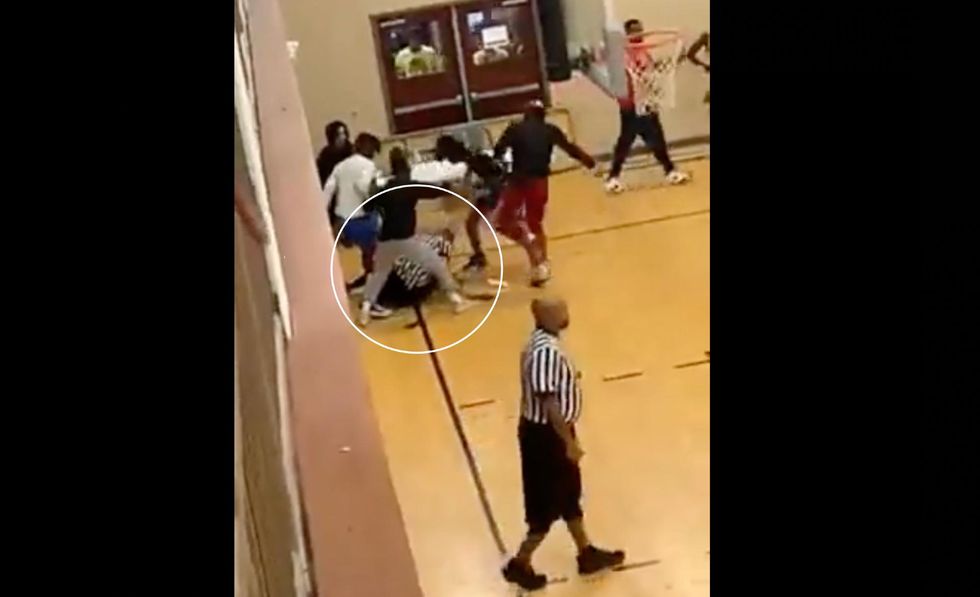 WATCH: Youth basketball players violently attack referee after church game; ref sustains severe injuries after being kicked kicked in the face