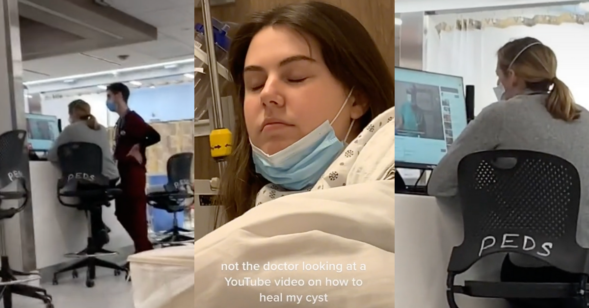 TikToker Balks After Catching Doctor Looking On YouTube To Figure Out How To Treat Her Cyst