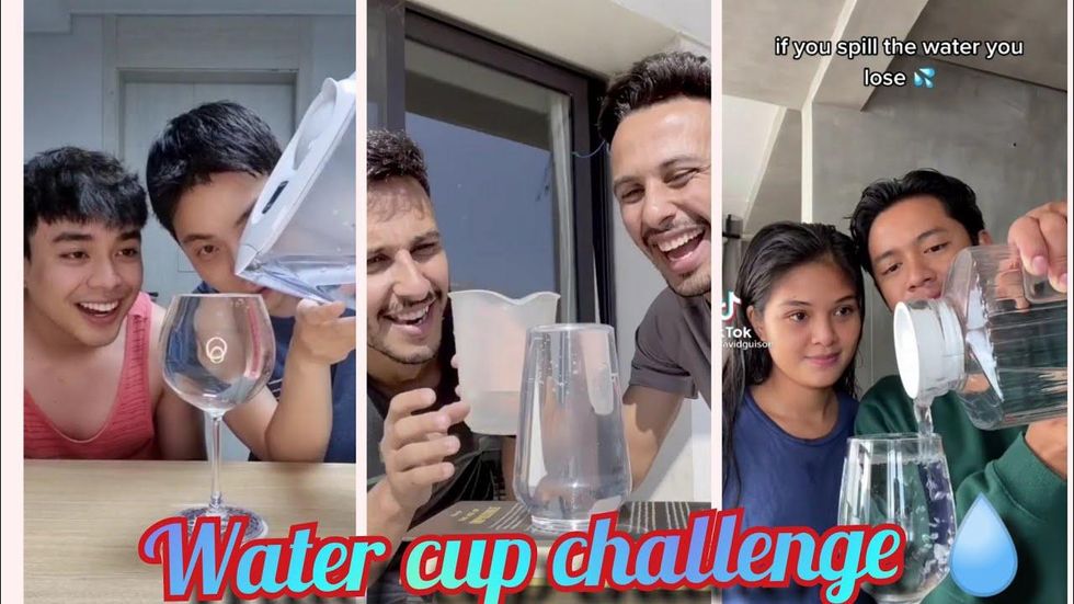 Tiktok's water cup challenge is like Jenga and teaches surface tension -  Upworthy