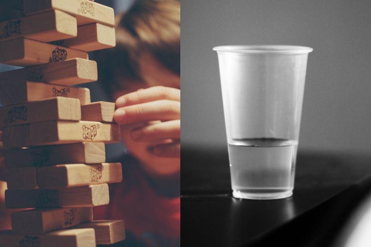 Tiktok's water cup challenge is like Jenga and teaches surface tension -  Upworthy