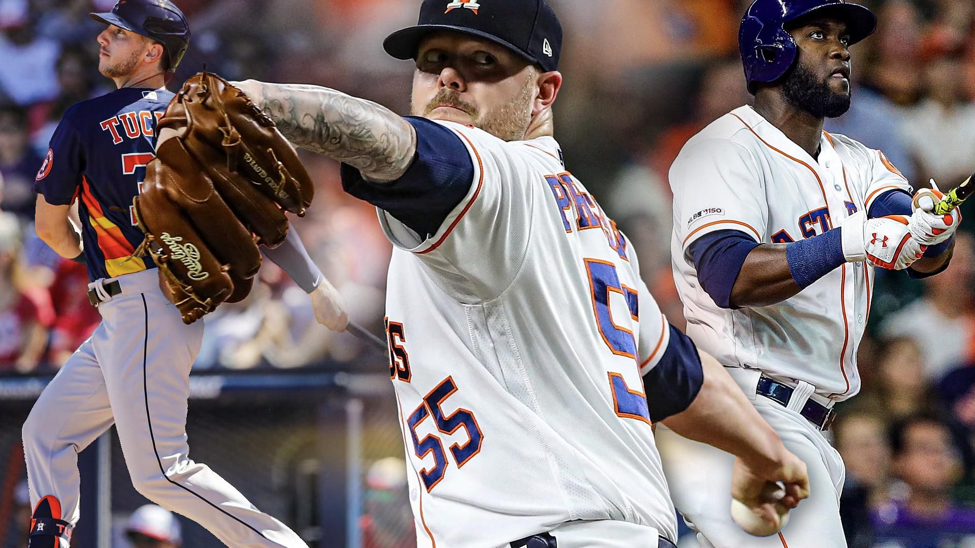 Astros Kyle Tucker, Ryan Pressly, Yordan Alvarez