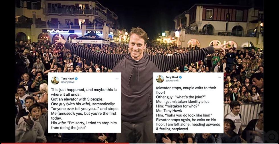 Tony Hawk shared his ultimate mistaken identity experience: 'maybe this is where it all ends'