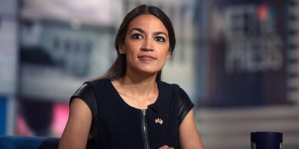 Rep. Alexandria Ocasio Cortez poses the question, 'How is it that the party who believes corporations are people are suddenly trying to police who is a woman and who isn’t?'