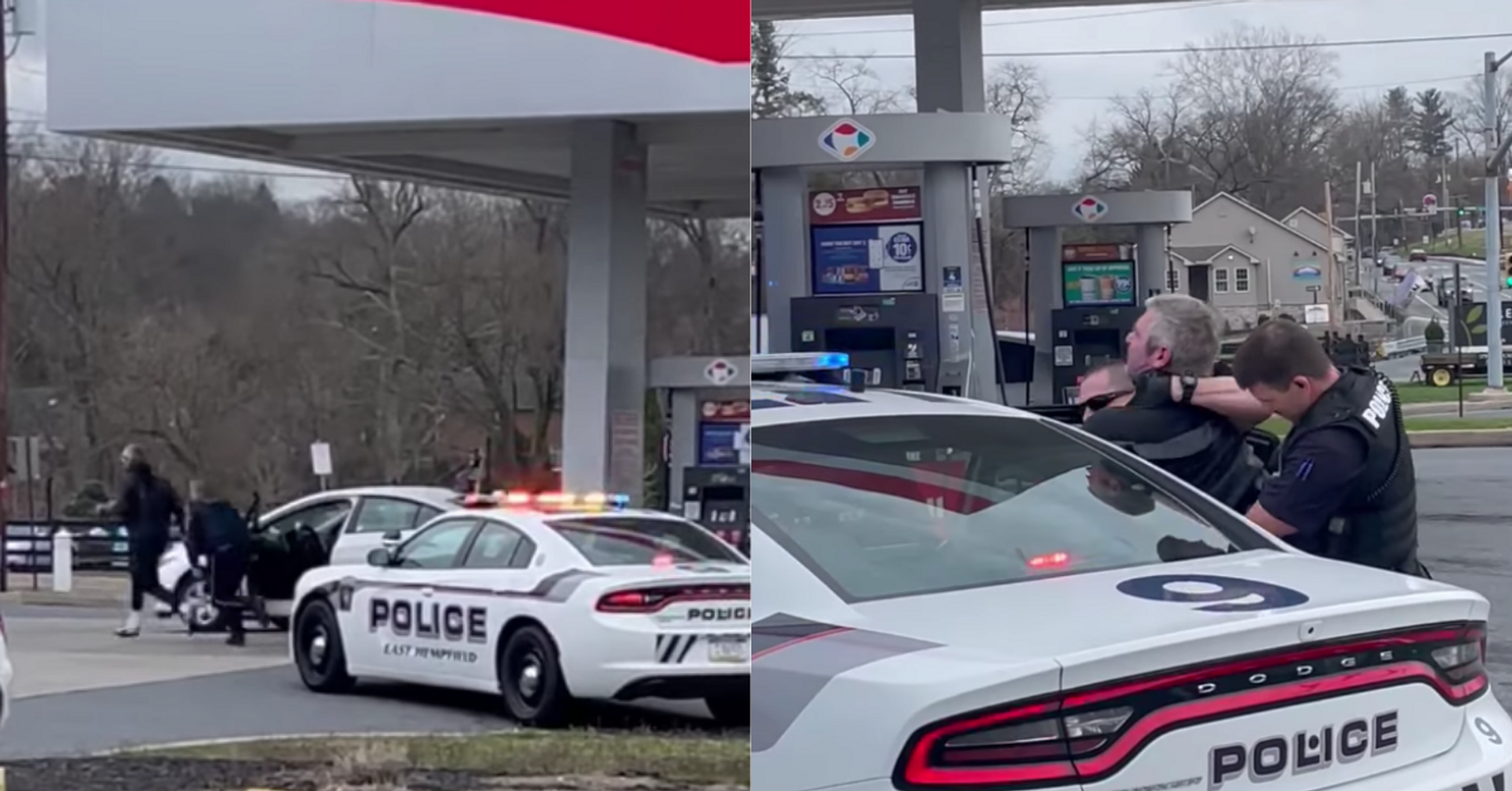 Guy Throws Epic Tantrum After Getting Arrested For Putting Anti-Biden Stickers On Gas Pumps