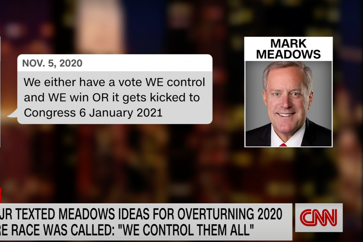 Donald Trump Jr. Just Spitballing Coup Plots Over Text With Mark Meadows