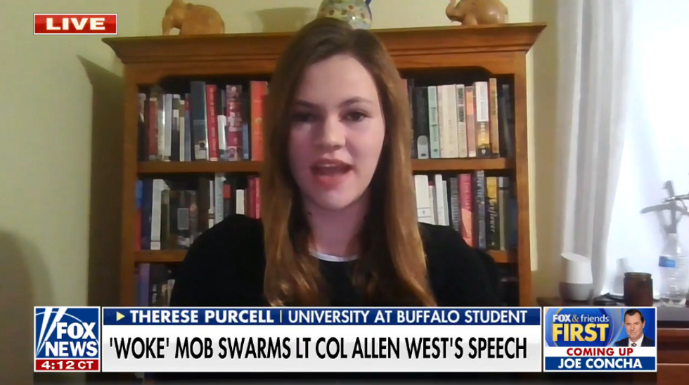 Conservative student forced to hide in bathroom as 'angry mob' of protesters targeted her at Allen West event: They were 'hunting me down ... I was afraid for my life'