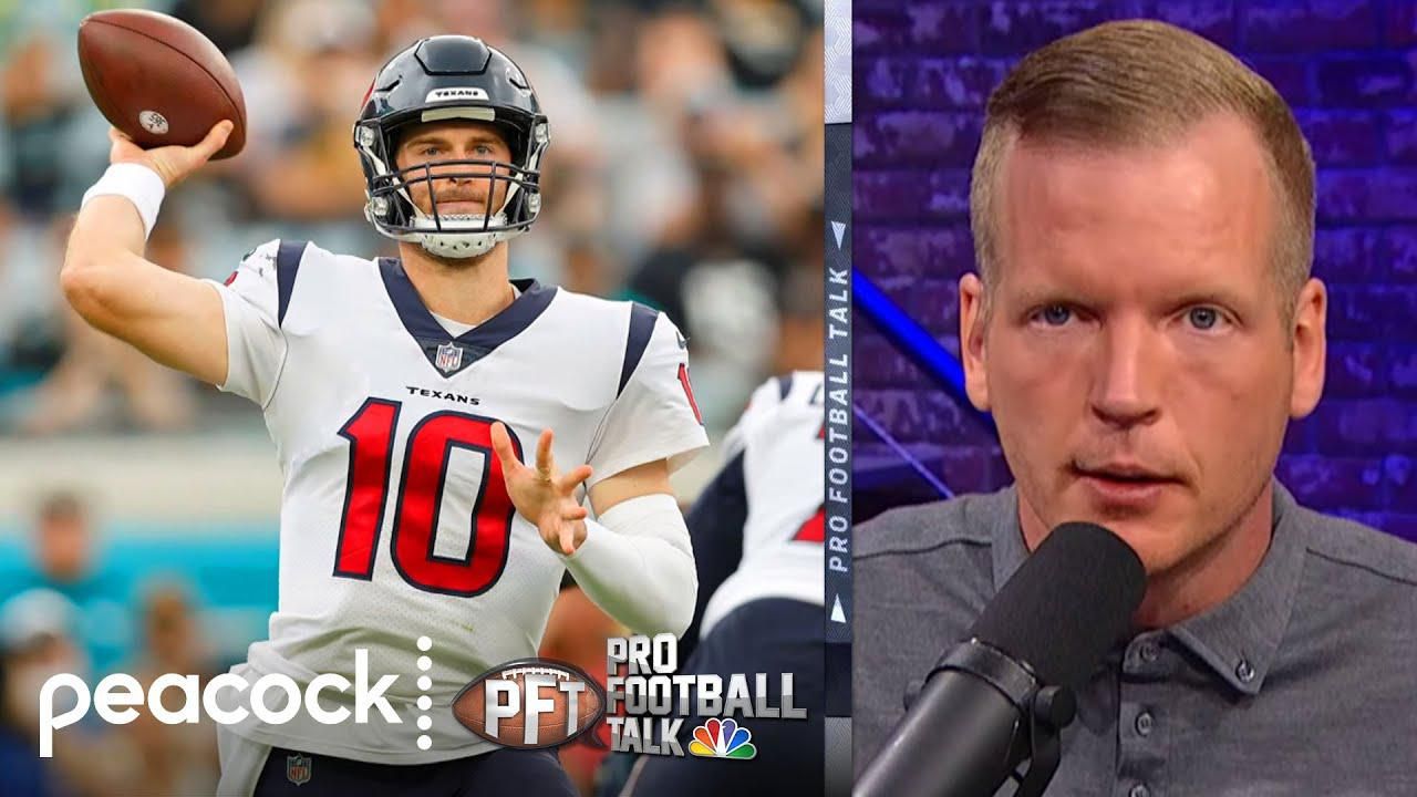 Mike Florio & Chris Simms react to Lovie Smith's comments about Houston Texans QB Davis Mills