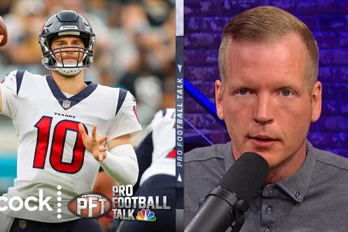 Mike Florio & Chris Simms react to Lovie Smith's comments about Houston Texans QB Davis Mills