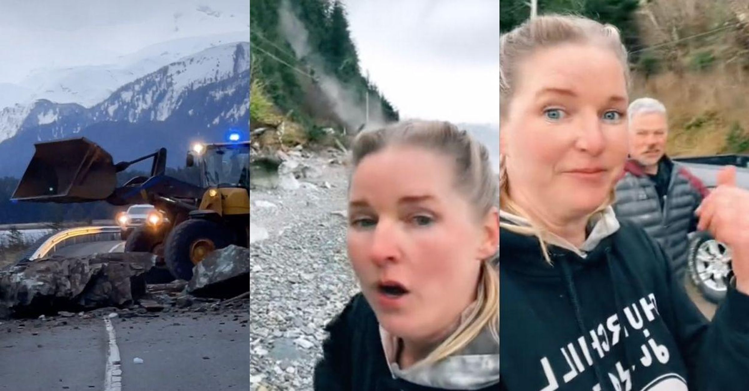 Woman Runs For Her Life After Recognizing Sound Of A Rockslide—Then Saves A Driver Heading Straight For It