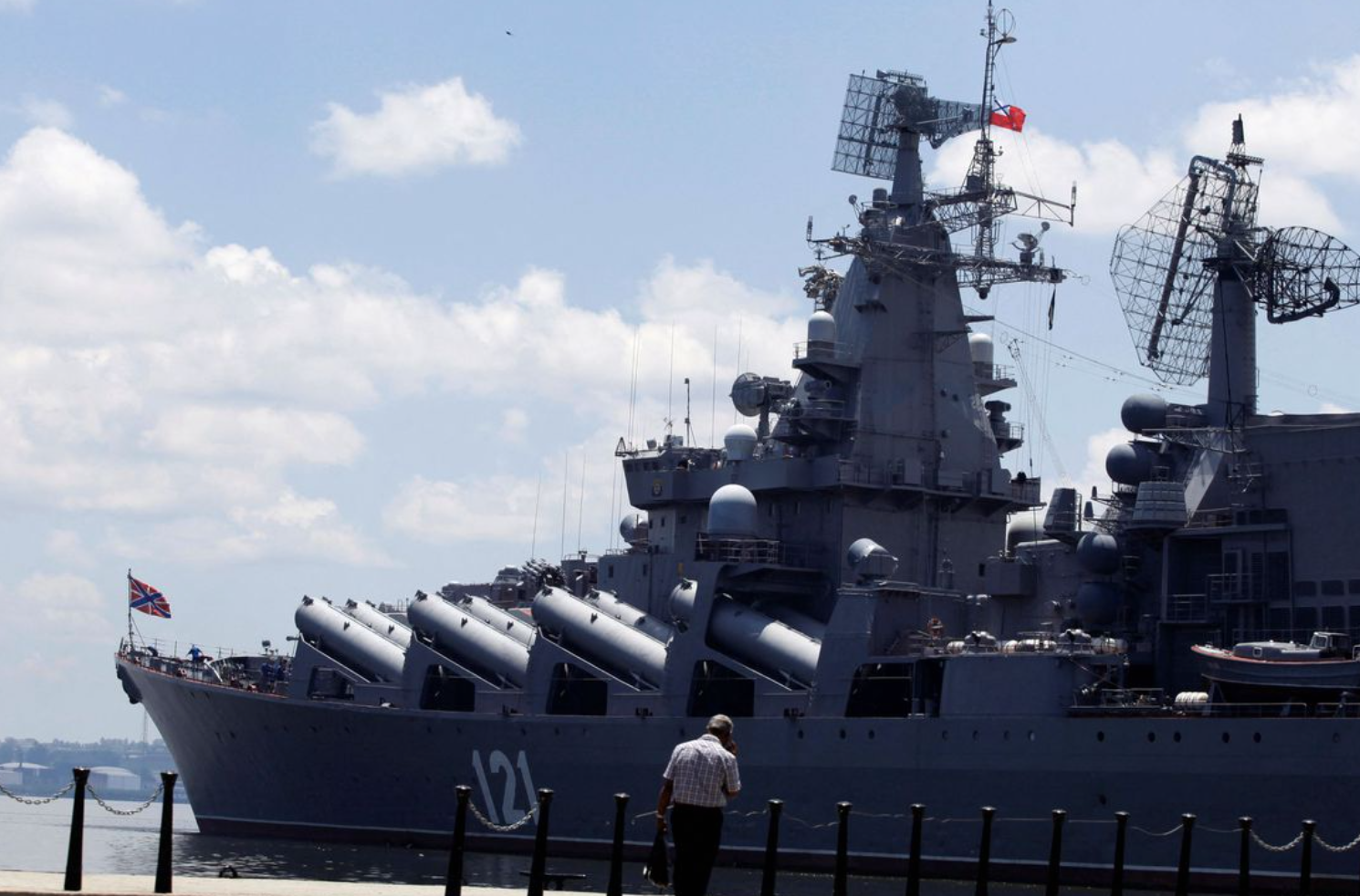 Giant Russian Battleship Moskva Sinks After Ukraine Claims Missile ...