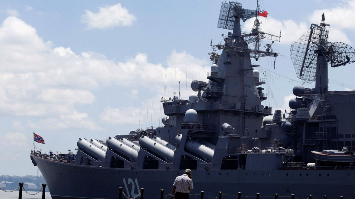 Giant Russian Battleship Moskva Sinks After Ukraine Claims Missile Strike