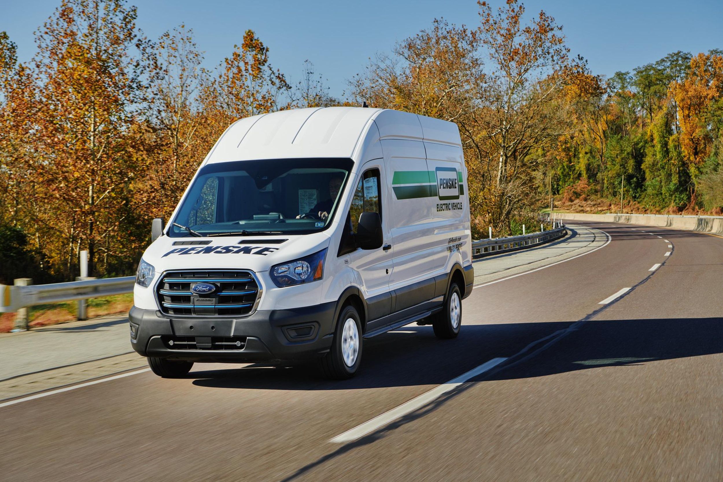 Penske Truck Leasing has ordered 750 all-electric Ford E-Transit cargo vans.