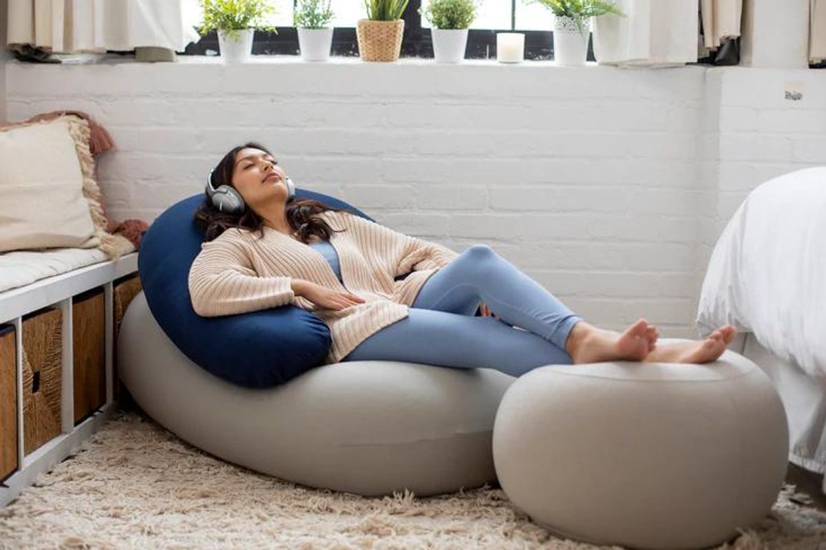 This modern bean bag feels like heaven