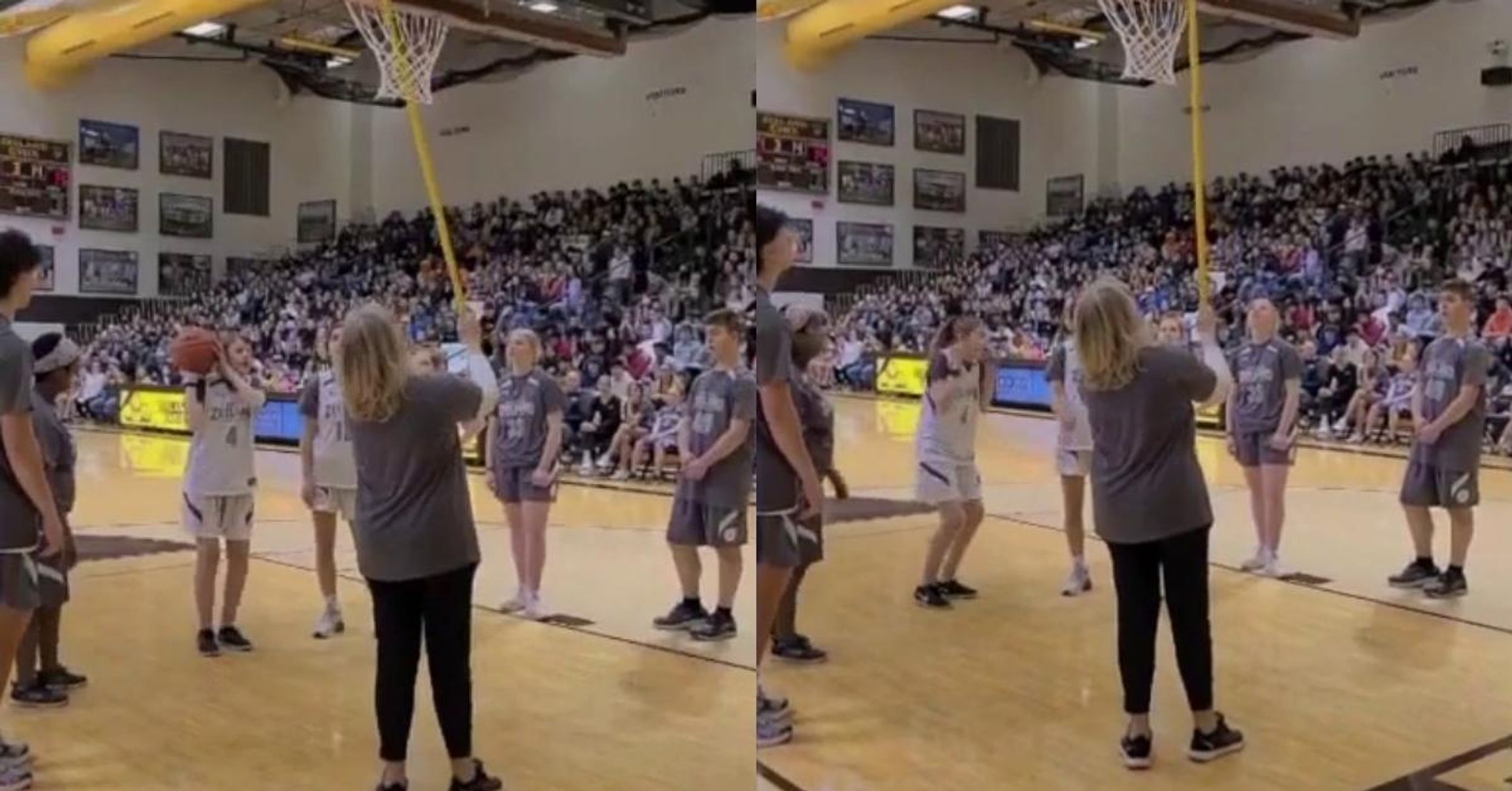 High School Gym Goes Wild After Blind Basketball Player Sinks The Perfect Shot In Viral Video