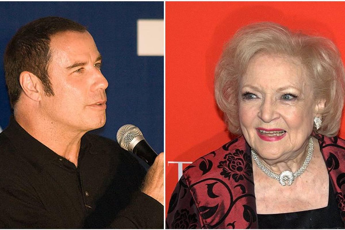 betty white, john travolta, pet adoption