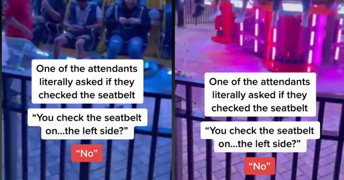 TikTok Video Shows Amusement Park Ride Workers Questioning Seatbelts Before Teen's Fatal Fall