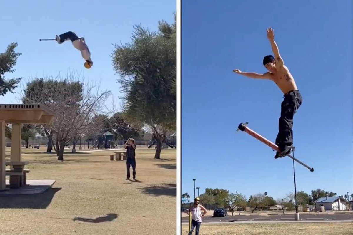 Extreme pogo sticking is a thing and it's terrifyingly impressive