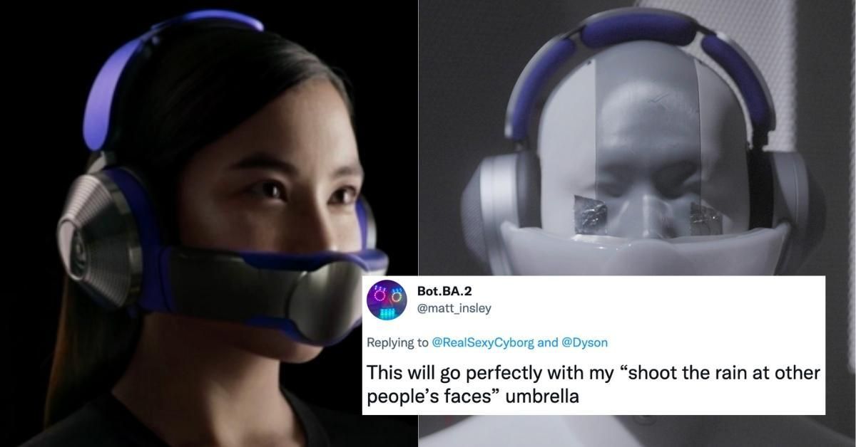 Dyson Just Came Out With Air-Purifying Headphones That Go Over Your Face–And The Jokes Are On Point
