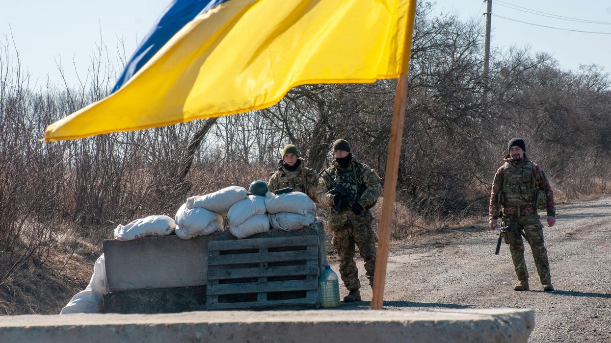 Soldiers in Karkhiv, Ukraine
