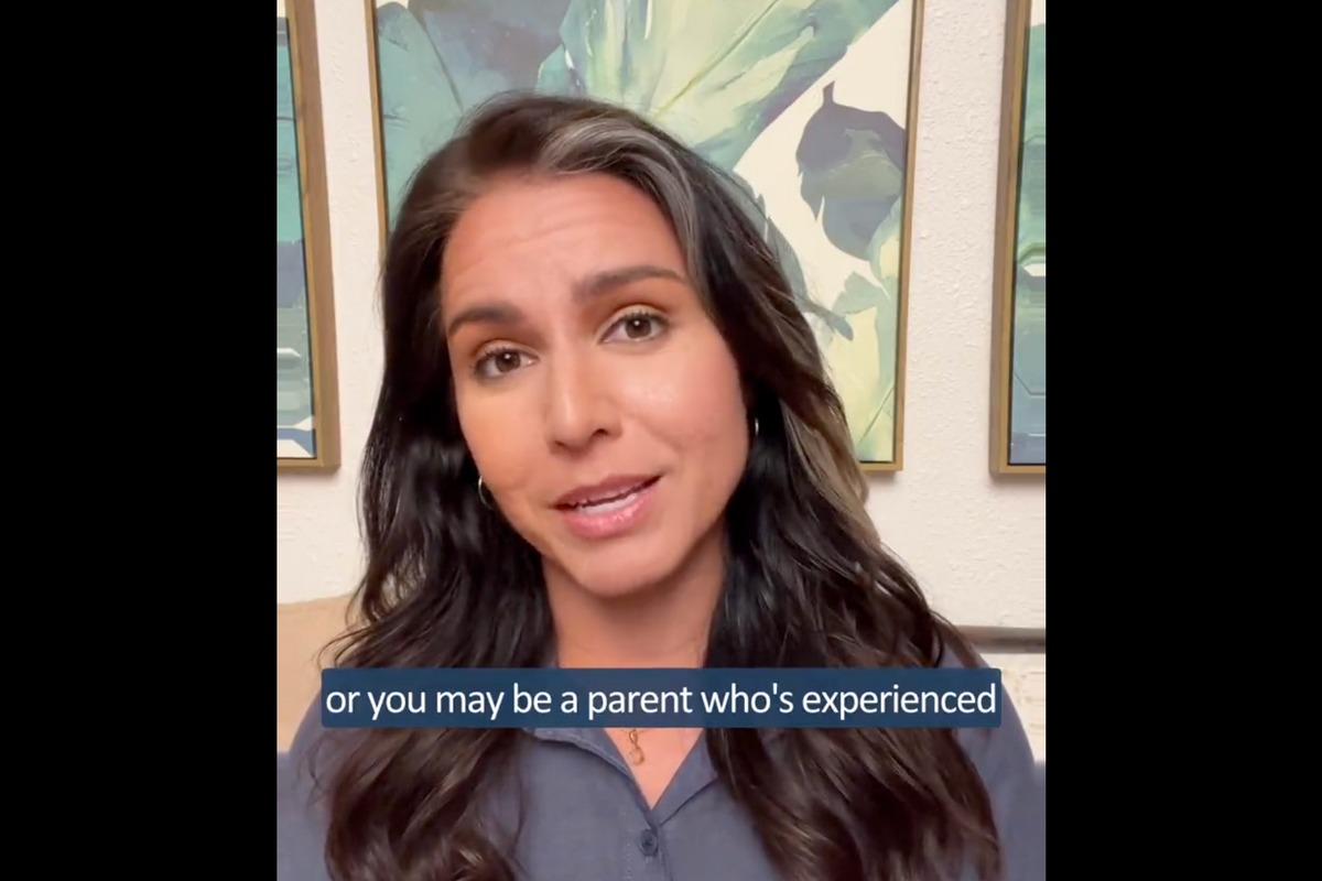 Tulsi Gabbard Pretty Sure 'Woke Sexual Values' Cause Low Reading Scores. She Just Knows This.