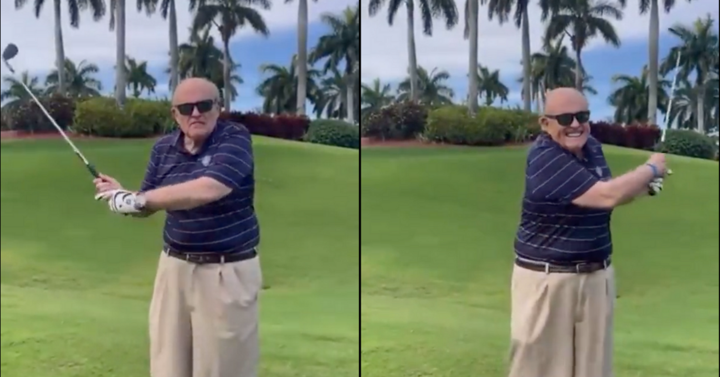 Giuliani Roasted After Tweeting And Deleting Cringey Golf Video Promoting His Cameo Page