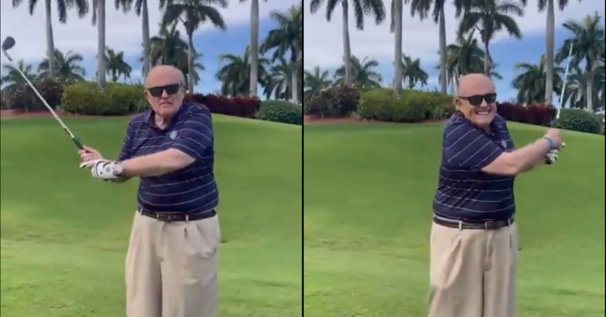 Giuliani Roasted After Tweeting And Deleting Cringey Golf Video Promoting His Cameo Page