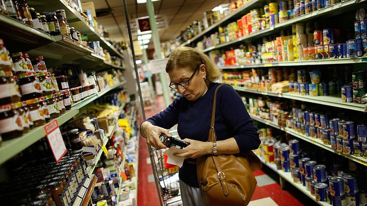 A person at a grocery store