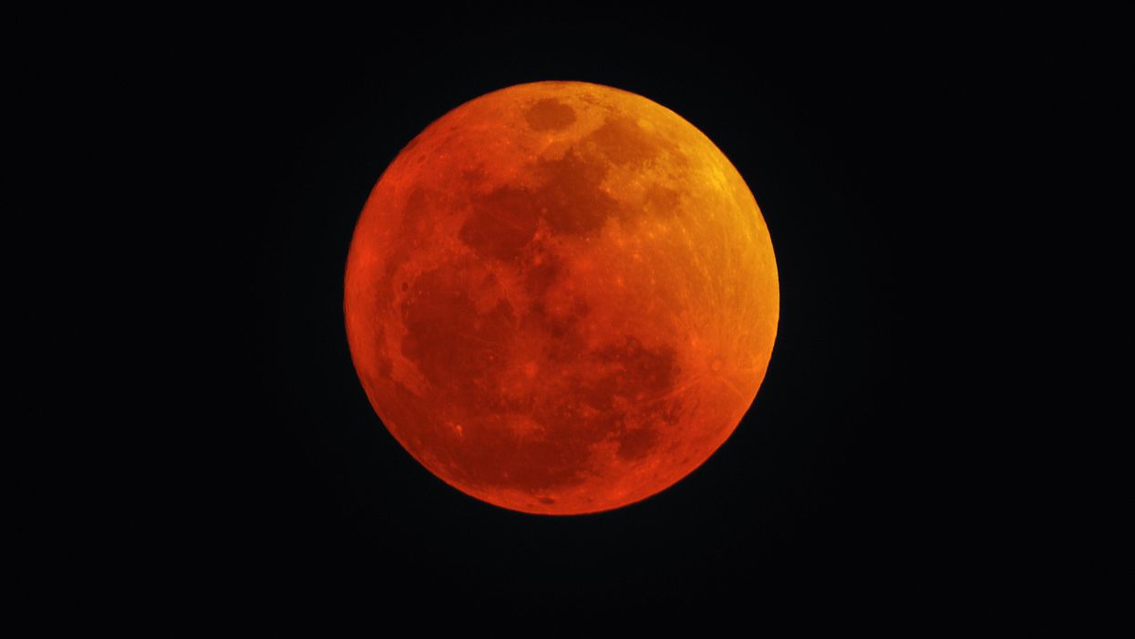 A blood moon total lunar eclipse is expected to be visible through the South on Sunday