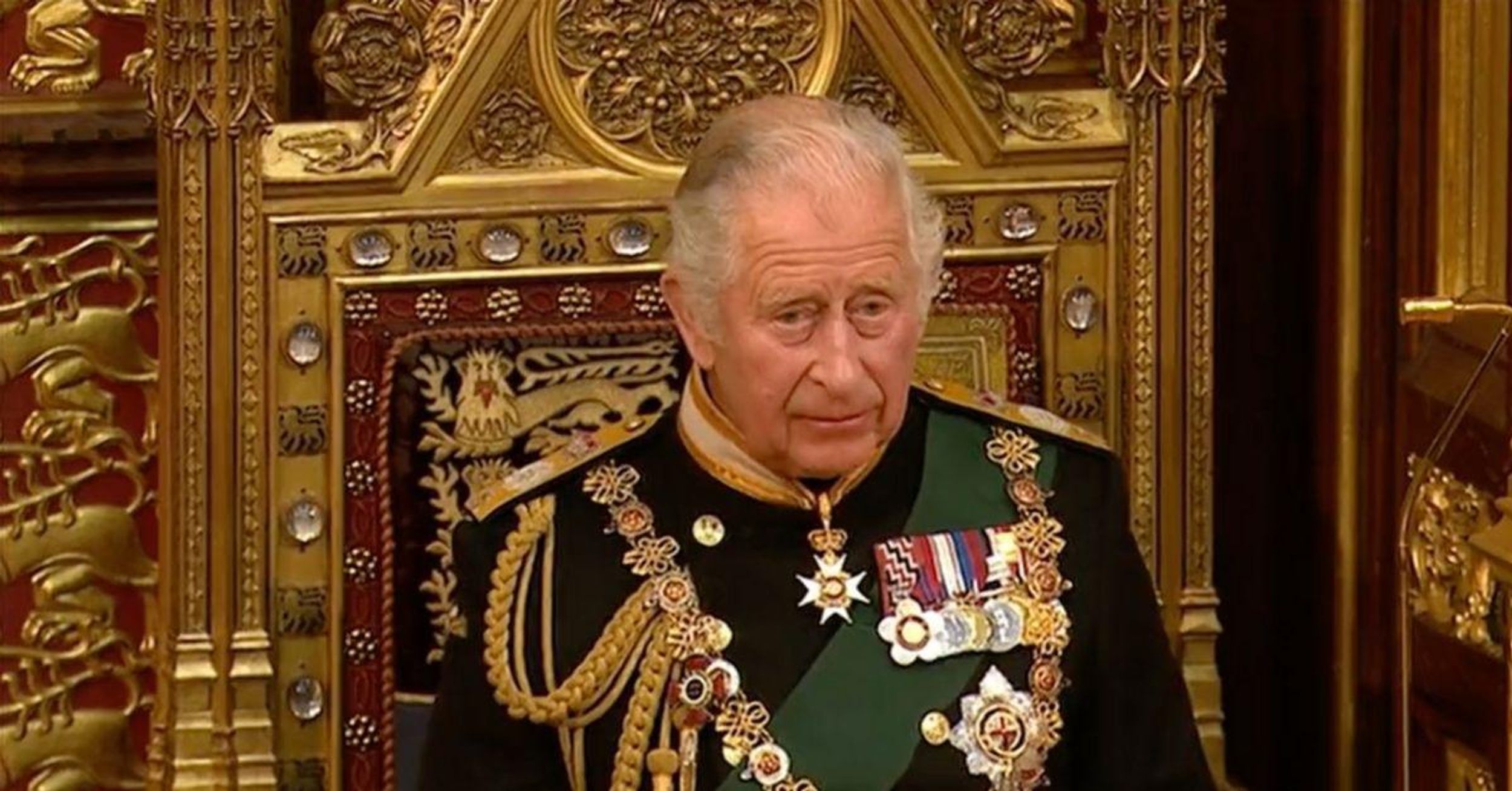 Prince Charles Laments The Rising 'Cost-Of-Living' While Literally Sitting On A Golden Throne—And Twitter Cannot