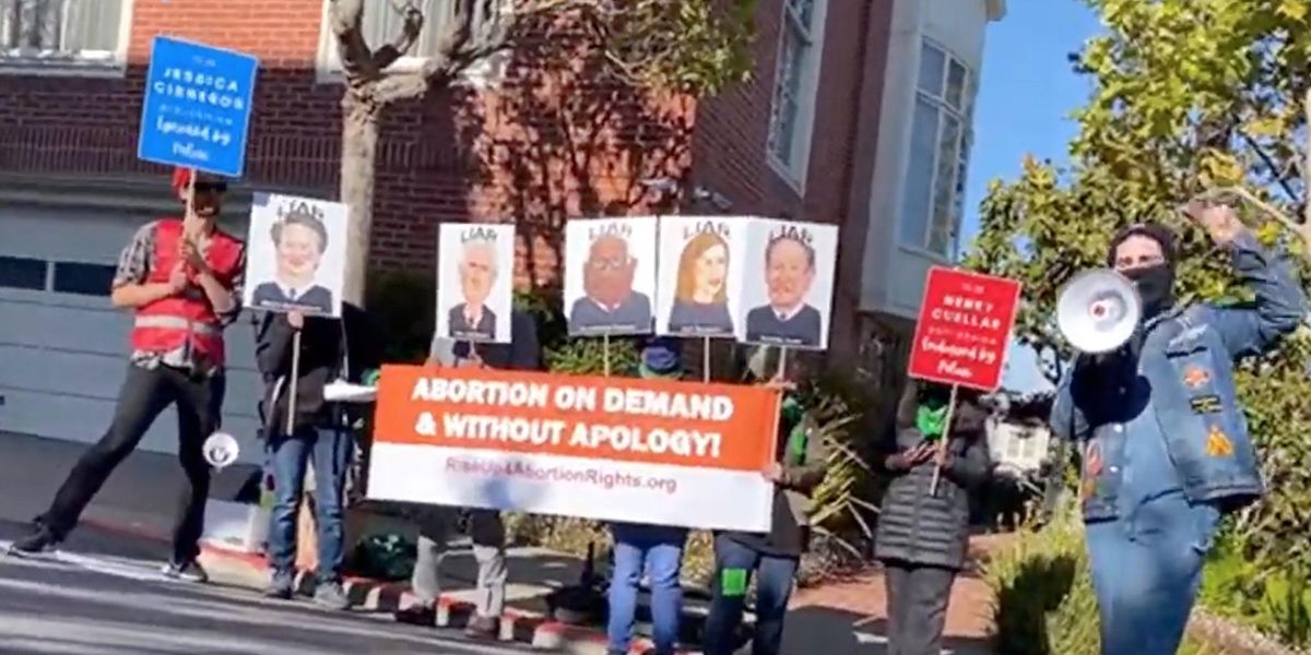 Tables Turned As Pro-Abortion Activists Are Protesting Outside of Pelosi’s House, Demand She Investigate SCOTUS Justices 1 image