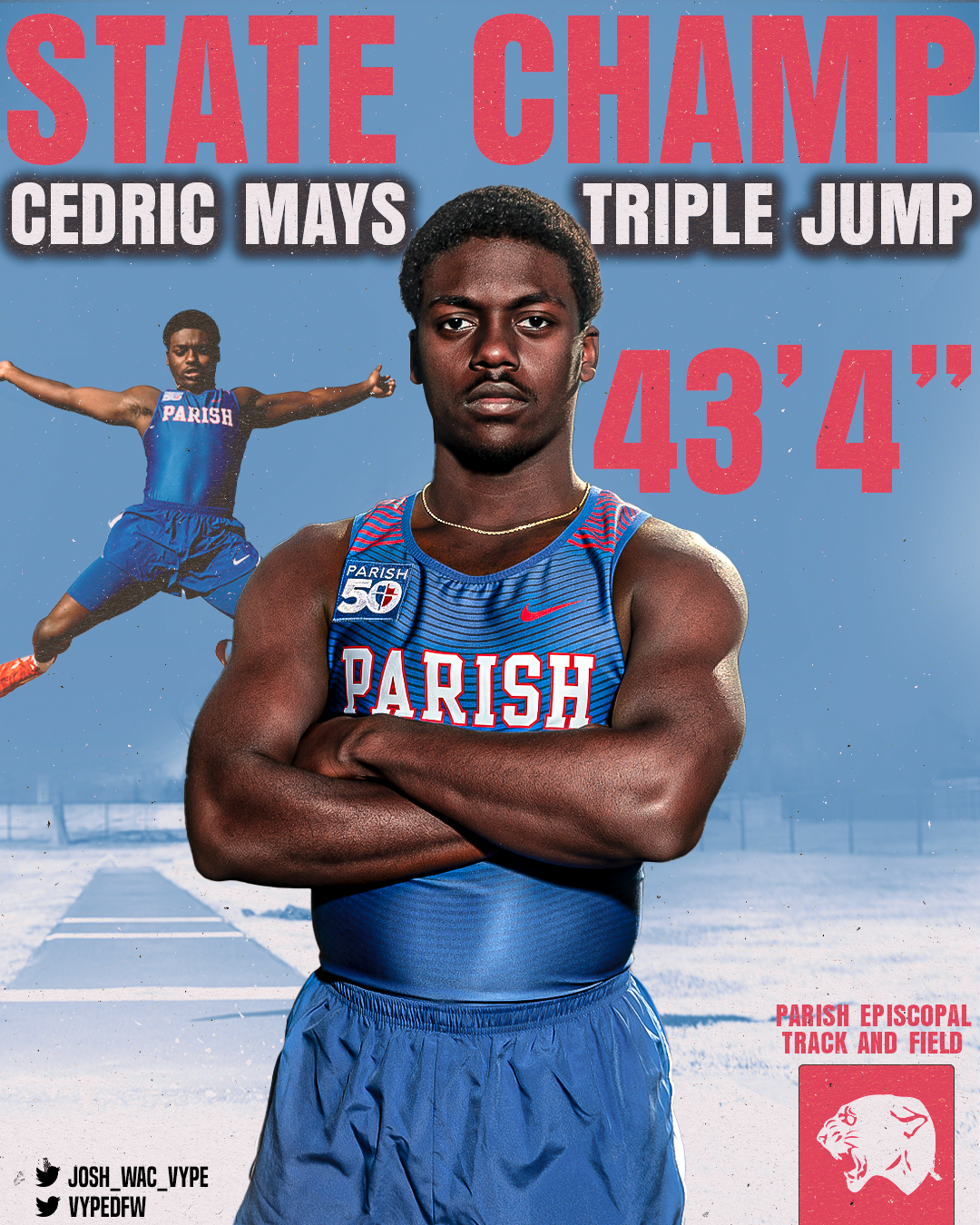 Dual-Sport State Champ: Parish Episcopal's Cedric Mays II wins TAPPS 6A Triple Jump Title