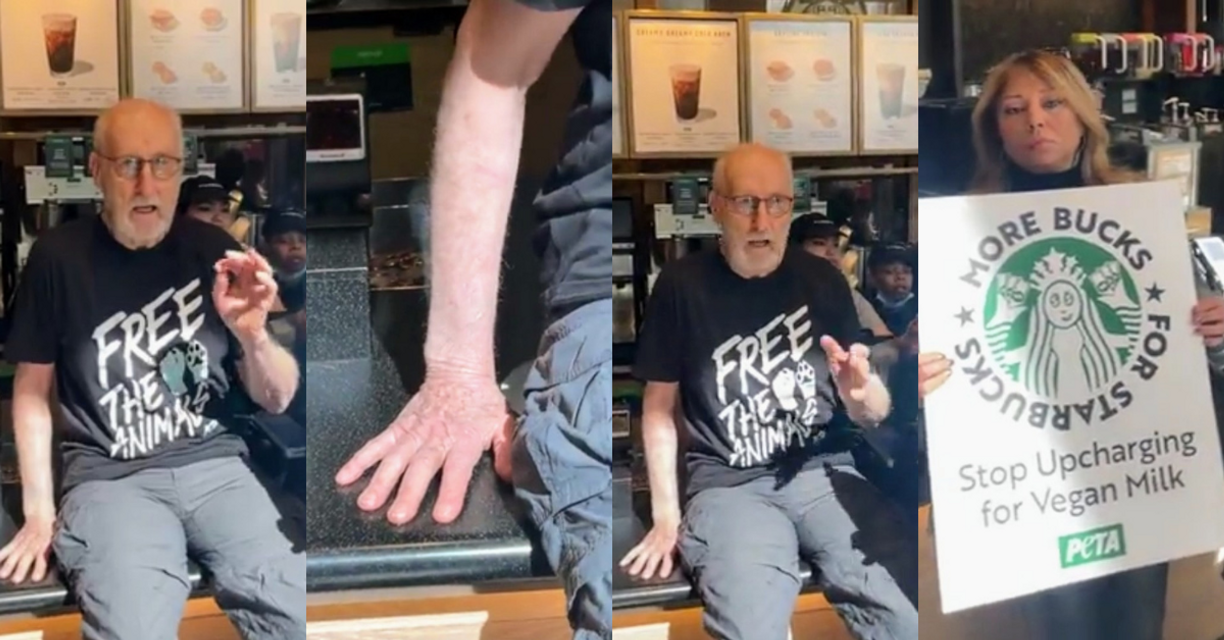 James Cromwell Glues Hand To Starbucks Counter To Protest Surcharge For Plant-Based Milk