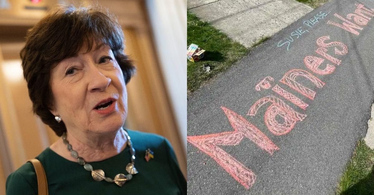 Susan Collins Calls Police After Pro-Abortion Protesters Write Chalk ...