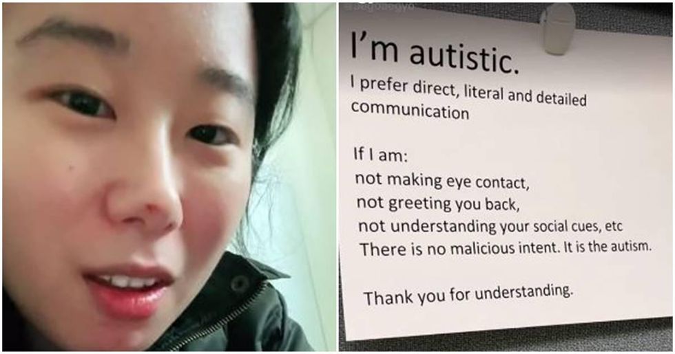 Autistic employee goes viral with office sign that breaks down  'bad communicator’ stereotypes